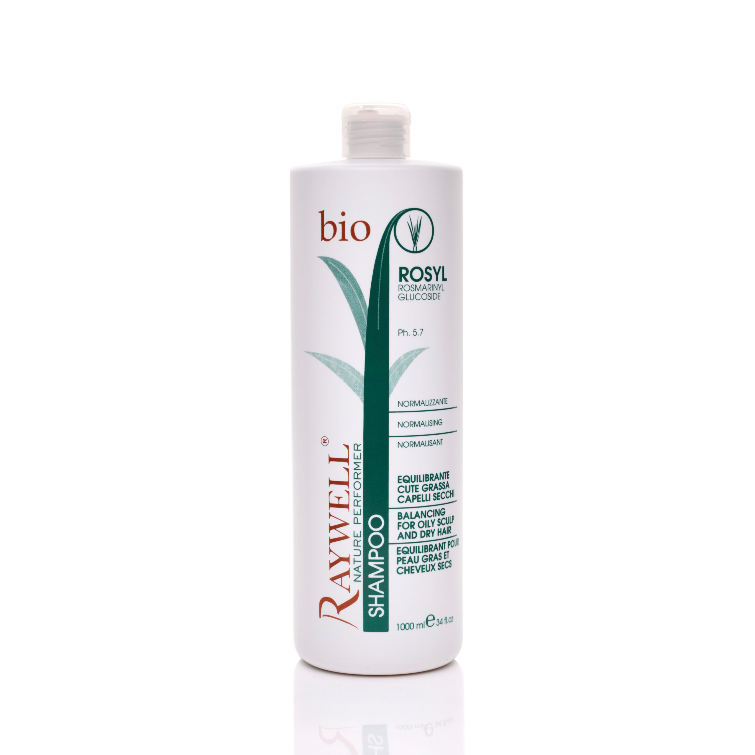 13 Шампунь для жирного волосся нормалізуючий Raywell bio ROSYL 1000ml - Зображення 1